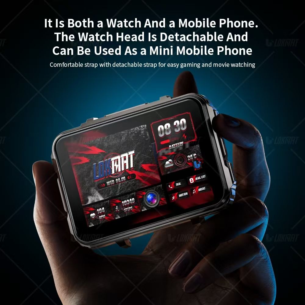 APPLP 5 MAX Smartwatch With Sim Card 2.4inch Dual Camera Android 10.7 Portable and Detachable 4G 5G Smart Watch